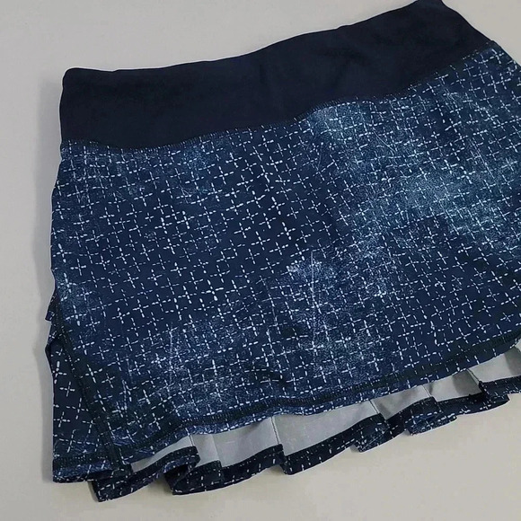 Lululemon Pace Setter Skirt Exploded Sashiko Cross Inkwell Ghost - Picture 4 of 16
